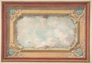 Entwurf für eine Decke mit Trompe-l