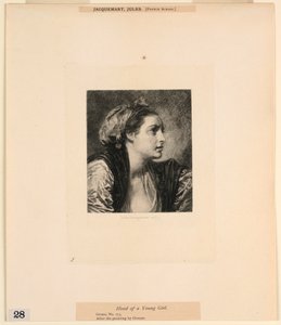 Kopf eines jungen Mädchens, aus "Radierungen von Bildern im Metropolitan Museum, New York"