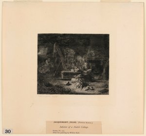 Innenansicht eines niederländischen Häuschens, aus "Radierungen von Bildern im Metropolitan Museum, New York"