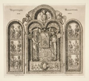Deutsches Triptychon / 12. Jahrhundert von Jules Ferdinand Jacquemart