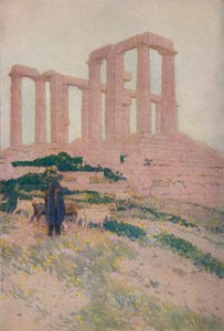 Der Tempel von Poseidon und Athene in Sunium, 1913 von Jules Guerin