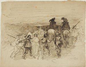Marschierende Truppen von Jules Jacquet