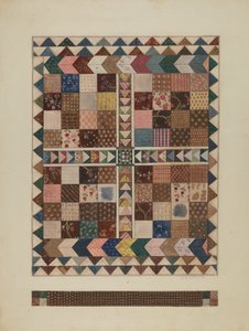 Patchwork-Kinderbettdecke, 1935-1942 von Jules Lefevere
