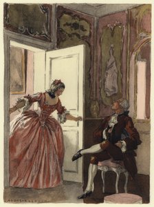 Illustration für die Memoiren von Casanova von Jules Marie Auguste Leroux
