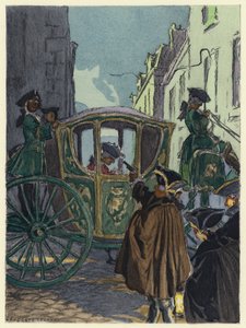 Illustration für die Memoiren von Casanova von Jules Marie Auguste Leroux