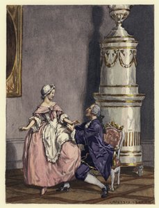 Illustration für die Memoiren von Casanova von Jules Marie Auguste Leroux
