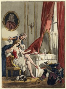 Illustration für die Memoiren von Casanova von Jules Marie Auguste Leroux