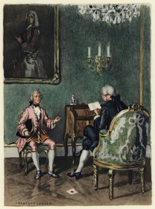 Illustration für die Memoiren von Casanova von Jules Marie Auguste Leroux