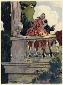 Illustration für die Memoiren von Casanova von Jules Marie Auguste Leroux