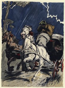 Illustration für die Memoiren von Casanova von Jules Marie Auguste Leroux
