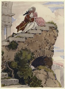 Illustration für die Memoiren von Casanova von Jules Marie Auguste Leroux