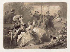 Das Karussell in Saint-Cloud, graviert von Regnier, Bettanier und Anthony Morlon (1834-1914)