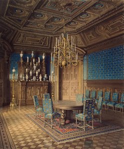 Der Stroganow-Palast in Sankt Petersburg. Speisesaal, 1860er Jahre