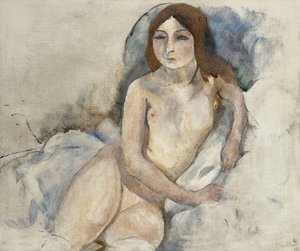 Blondes Mädchen posiert; Jeune Fille Blonde Posant, 1912 von Jules Pascin