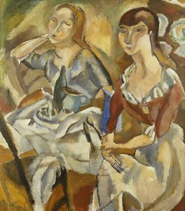Junge Frauen an einem Tisch, ca. 1915-1919