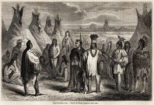 Typen der Cree-Indianer aus Kanada von Jules Pelcoq