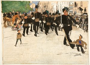 Die Parade der Vigilantenpatrouille in Gent