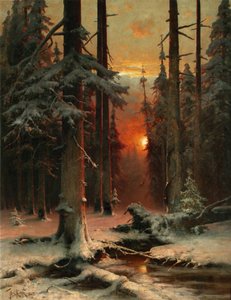 Schnee im Wald, 1885 von Juli Julievich Klever