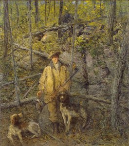 Jäger und Hunde, 1912 von Julian Alden Weir