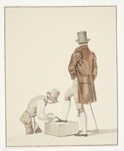 Ein Schuhputzer aus Paris
