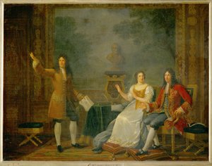 Racine liest "Athalie" vor Ludwig XIV. und Mme von Julie Philipault