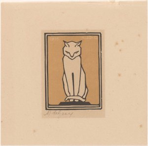 Sitzende Katze