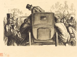 Weltausstellung: Der Fremde findet alle wünschenswerten Einrichtungen... von Julien Antoine Peulot after Honoré Daumier