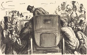 Weltausstellung: Der Fremde findet alle wünschenswerten Einrichtungen... von Julien Antoine Peulot after Honoré Daumier