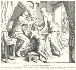 Jakob erhält den Segen von Isaak von Julius (after) Schnorr von Carolsfeld
