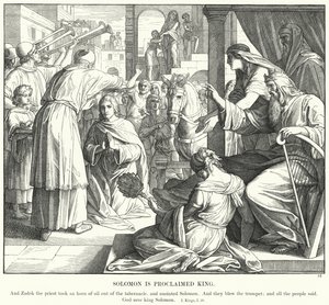 Salomo wird zum König ausgerufen von Julius (after) Schnorr von Carolsfeld