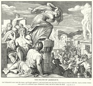 Der Tod von Abimelech von Julius (after) Schnorr von Carolsfeld