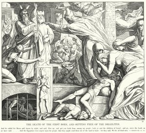 Der Tod des Erstgeborenen und die Befreiung der Israeliten von Julius (after) Schnorr von Carolsfeld