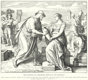 Das Treffen von Abrahams Diener und Rebekka von Julius (after) Schnorr von Carolsfeld