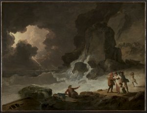 Ein Sturm hinter der Isle of Wight, ca. 179 von Julius Caesar Ibbetson