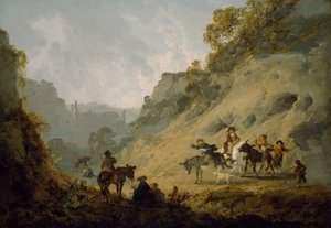 Zigeuner mit einem Eselrennen, 1792 von Julius Caesar Ibbetson