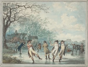 Schlittschuhläufer auf der Serpentine im Hyde Park