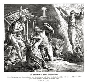 Ein Engel erscheint den Hirten, Evangelium nach Lukas