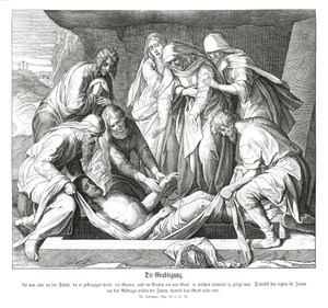 Begräbnis Jesu, Evangelium nach Johannes von Julius Schnorr von Carolsfeld