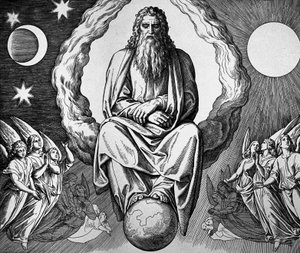 Gott ruht nach der Erschaffung der Welt von Julius Schnorr von Carolsfeld