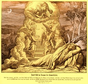 Jakob träumt von der Himmelsleiter, Genesis von Julius Schnorr von Carolsfeld