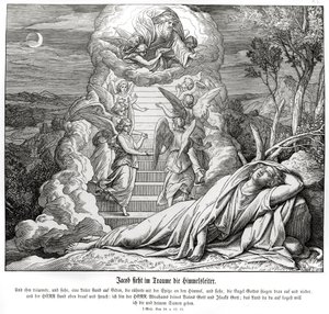 Jakob träumt von der Himmelsleiter, Genesis von Julius Schnorr von Carolsfeld