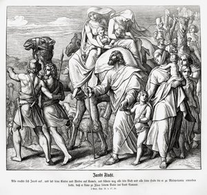 Jakobs Flucht nach Kanaan, Genesis von Julius Schnorr von Carolsfeld