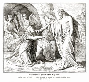 Jesus erscheint Maria Magdalena, Evangelium nach Johannes von Julius Schnorr von Carolsfeld