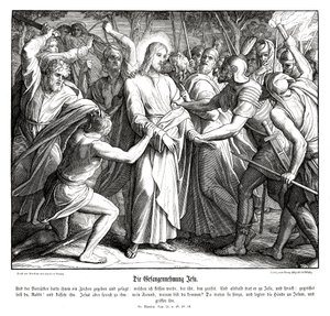 Jesu Verrat, Evangelium nach Matthäus von Julius Schnorr von Carolsfeld