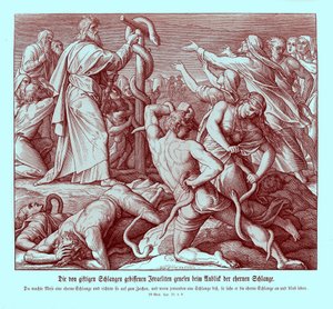 Mose und die eherne Schlange, Numeri von Julius Schnorr von Carolsfeld