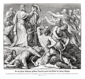 Moses und die eherne Schlange, Numeri von Julius Schnorr von Carolsfeld