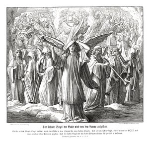 Öffnung des siebten Siegels durch das Lamm, Offenbarung von Julius Schnorr von Carolsfeld