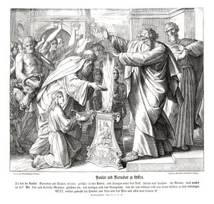 Paulus und Barnabas in Lystra, Apostelgeschichte von Julius Schnorr von Carolsfeld