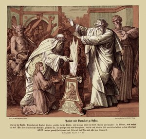 Paulus und Barnabas in Lystra, Apostelgeschichte von Julius Schnorr von Carolsfeld