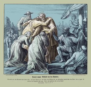 Paulus verlässt die Epheser, Apostelgeschichte von Julius Schnorr von Carolsfeld